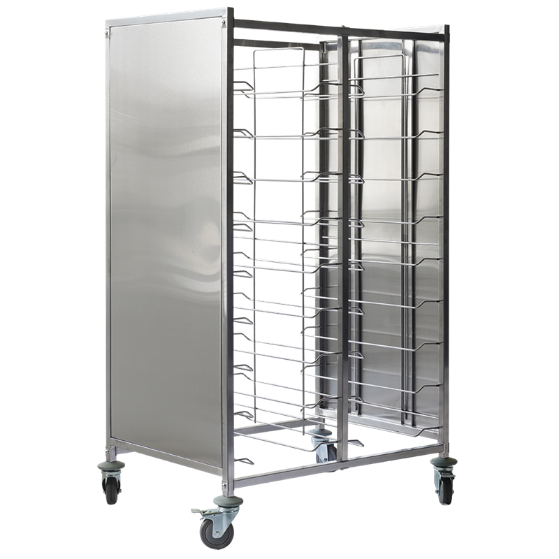 Carro doble para bandejas isotérmicas 18 niveles 923x630x1585 mm.