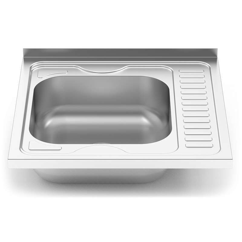 Fregadero 600x600 1 cubeta y 1 escurridor dcha. dimensiones cubeta 370x340x150 mm.