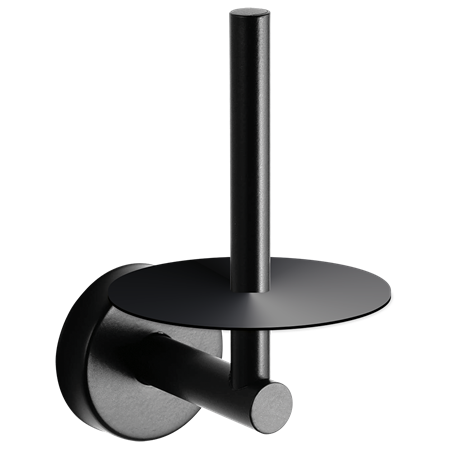 Portarrollos vertical de papel higiénico inoxidable negro serie Black