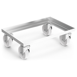 Plataforma rodante inoxidable Euronorm