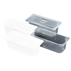 Cubeta para heladería polipropileno 360x165x120 mm.