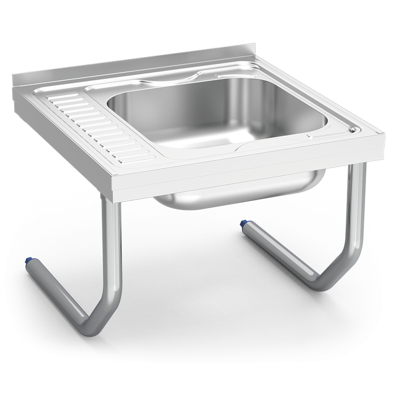 Fregadero colg.c/palomillas 1C, EI 600x600x450 mm. Dimensiones cubeta 400x400x150 mm.