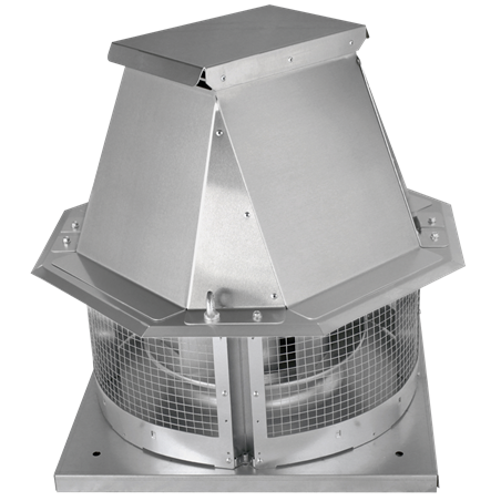 Motor extractor de tejado para humos de cocinas industriales