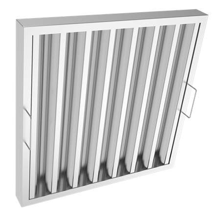 Filtro inoxidable para campana extractor a industrial 390X490X48 mm