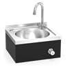 Lavamanos mural negro rodilla serie XS agua fría y caliente 350x300x200 mm.