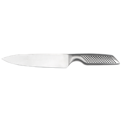 Cuchillo de cocina con mango de acero inoxidable antideslizante - Serie GripMaster