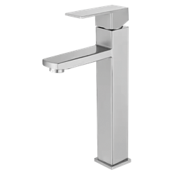 Grifo inoxidable monomando para lavabo alto serie Merak