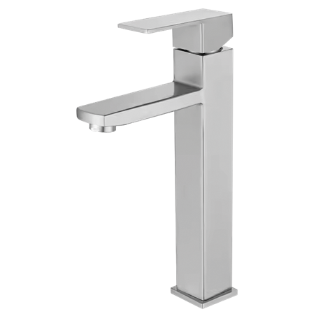 Grifo inoxidable monomando para lavabo alto serie Merak