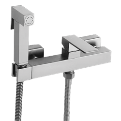 Ducha higiénica inoxidable monomando para WC modelo Eco Cuadrado