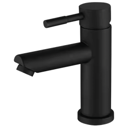 Grifo negro inoxidable monomando para lavabo serie Merak