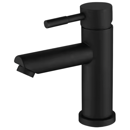 Grifo negro inoxidable monomando para lavabo serie Merak