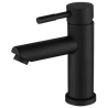Grifo negro inoxidable monomando para lavabo serie Merak