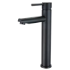 Grifo negro inoxidable monomando para lavabo alto serie Vega
