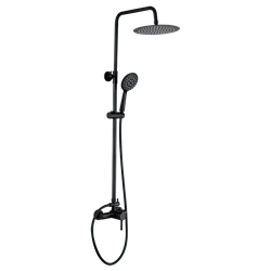 Grifo negro inoxidable monomando para ducha modelo Eco Redondo