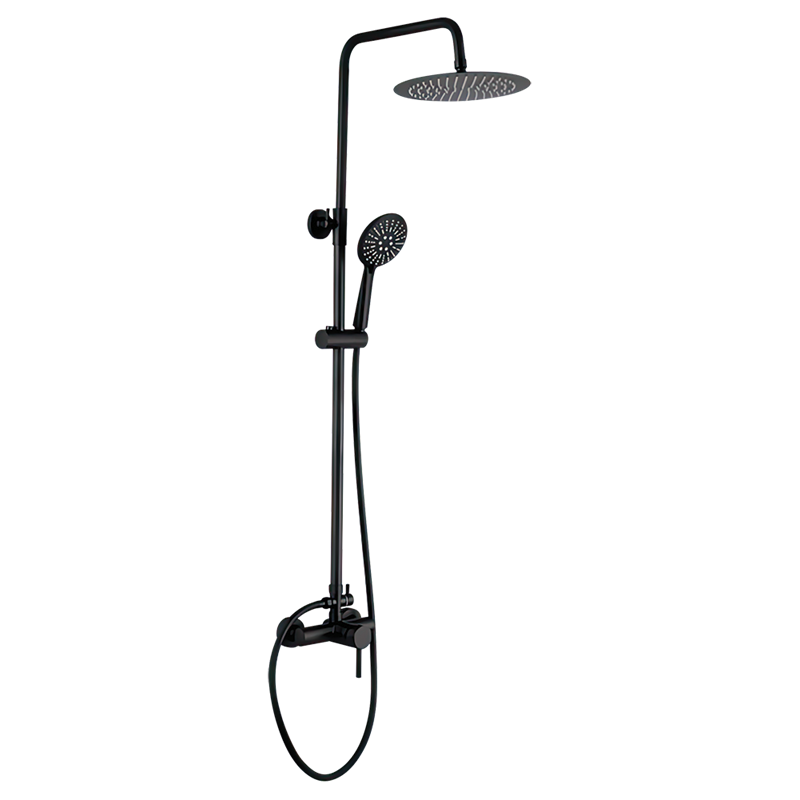 Grifo negro inoxidable monomando para ducha modelo Eco Redondo