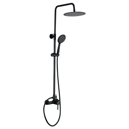 Grifo negro inoxidable monomando para ducha modelo Eco Redondo