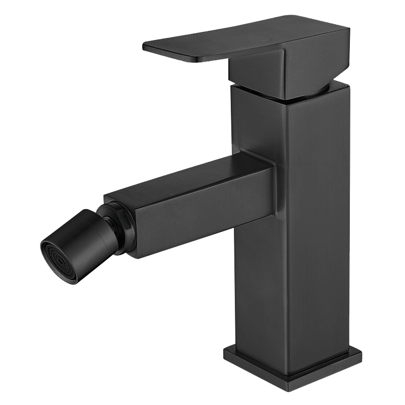 Grifo negro inoxidable monomando para bidé serie Merak