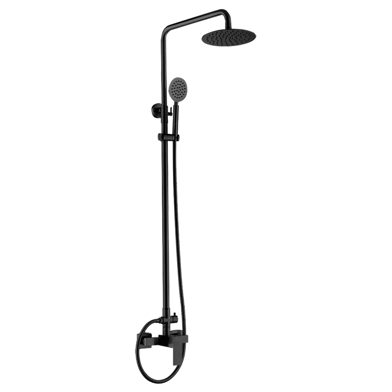 Grifo negro inoxidable monomando para ducha modelo Eco Cuadrado