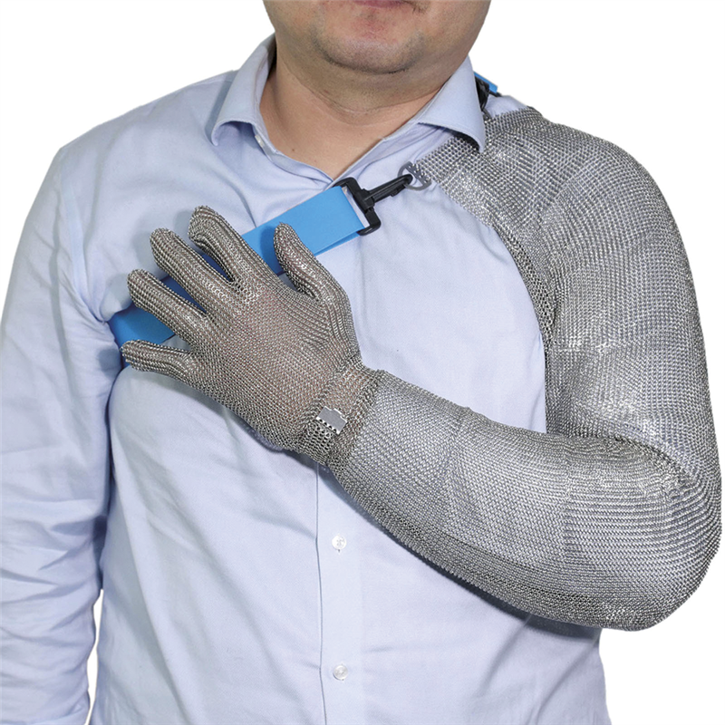 Brazo completo de protección en malla de acero inoxidable talla XS