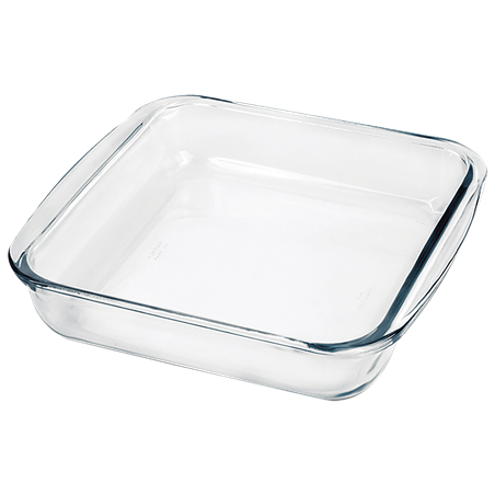 Bandeja para horno cuadrada de cristal 1,1 lts.