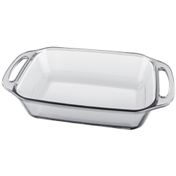 Bandeja para horno rectangular de cristal 3,5 lts.