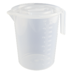 Jarra medidora de polipropileno con tapa 5 lts.