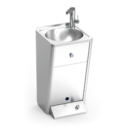 Lavamanos registrable autónomo con agua caliente serie Go! 450x450x850 mm