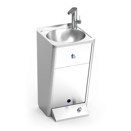 Lavamanos registrable autónomo con agua caliente serie Go! 450x450x850 mm