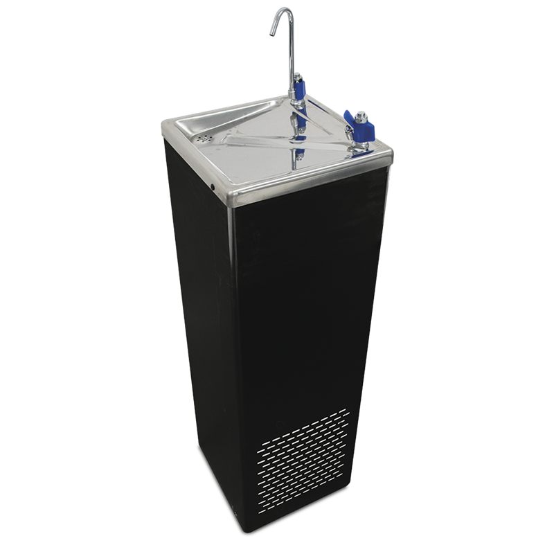 Fuente de agua fría color negro gran capacidad Cold+ 310x305x980 mm.
