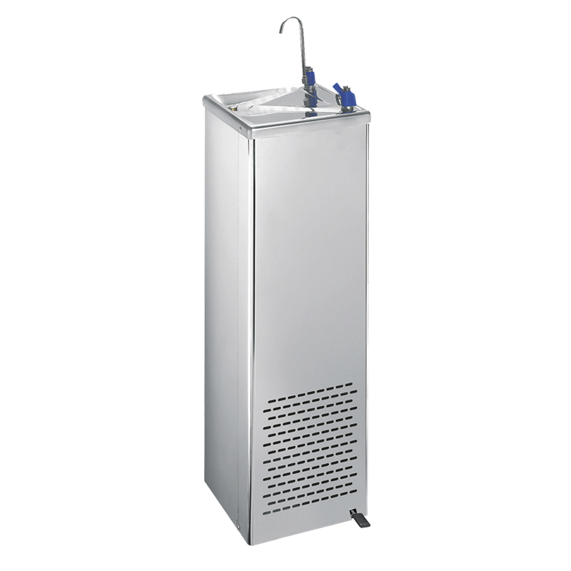 Fuente de agua fría gran capacidad Cold+ grifo con accionamiento a pedal 310x305x980 mm.
