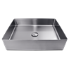 Lavabo rectangular inoxidable de sobre encimera para baño
