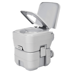 WC portátil para exteriores con descarga manual 20 lts.