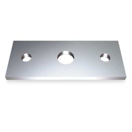 Plaqueta 100x40x5 mm. soldada