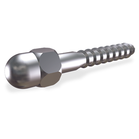Tornillo barraquero con embellecedor 40x6 mm.