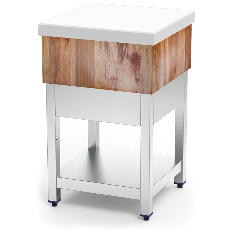 Tajo mad-fibr blanca c/faldón c/entrep 450x450x900