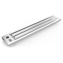 Portacuchillos para adosar en chapa 380x90x30 mm.