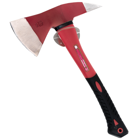 Hacha con mango de fibra de 240x390 mm. con soporte