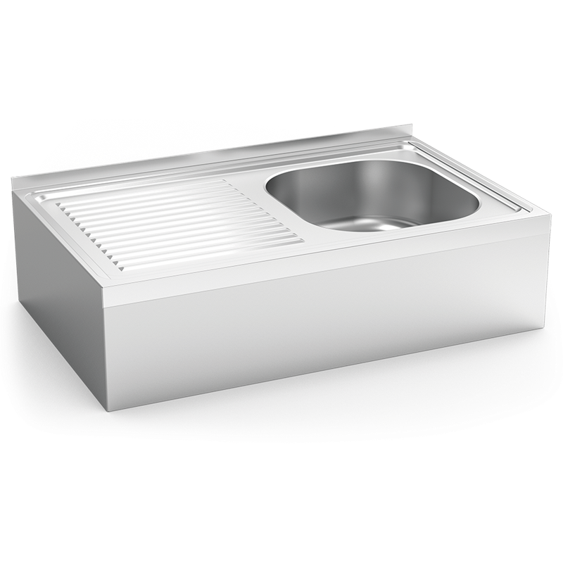 Fregadero colg.c/faldón 1C,EI 800x500x220 mm.