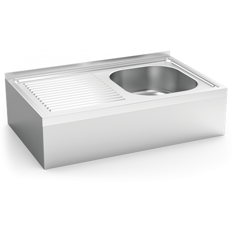 Fregadero colg.c/faldón 1C,EI 800x500x220 mm.