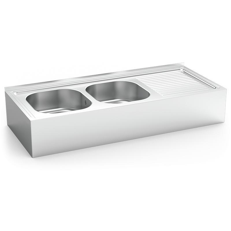 Fregadero colg.c/faldón 2C,ED 1200x500x220 mm.