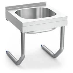 Fregadero colg.c/palomillas 1C 600x500x450 mm.