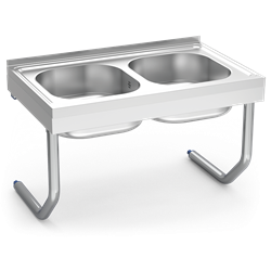 Fregadero colg.c/palomillas 2C 800x500x450 mm.