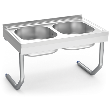 Fregadero colg.c/palomillas 2C 800x500x450 mm.