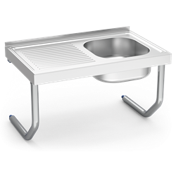 Fregadero colg.c/palomillas 1C,EI 800x500x450 mm.