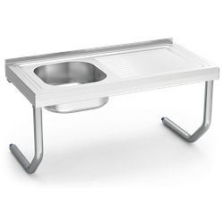 Fregadero colg.c/palomillas 1C,ED 1000x500x450 mm.