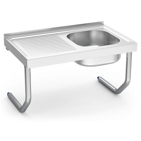 Fregadero colg.c/palomillas 1C,EI 1000x500x450 mm.