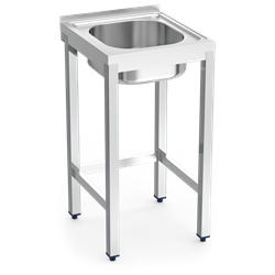 Fregadero con soporte 1C 450x500x850 mm.