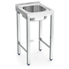 Fregadero con soporte 1C 600x500x850 mm.