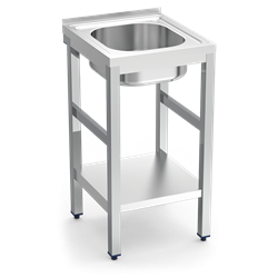 Fregadero c/soporte c/entre.1C 450x450x850 mm.