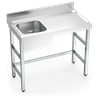 Fregadero con soporte 1C,ED 1000x550x850 mm.